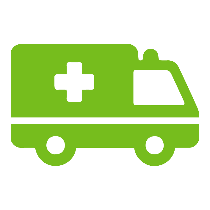 light green ambulance icon