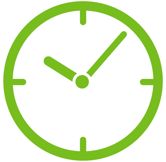 light green clock icon
