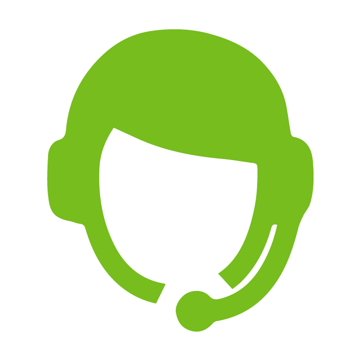 light green person with headset icon